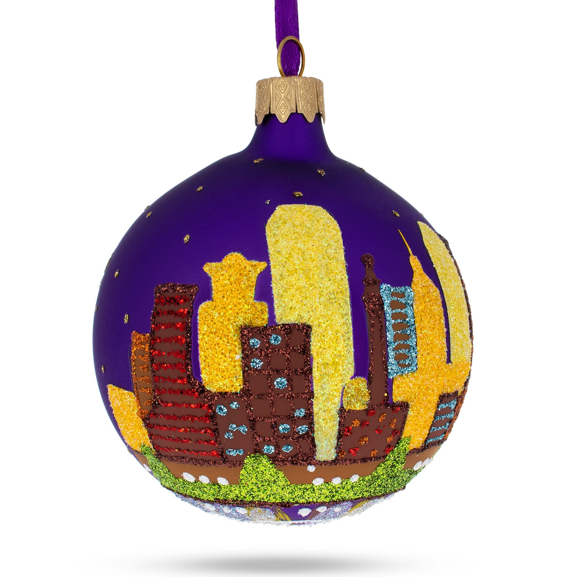 Baltimore, Maryland, USA Glass Christmas Ornament 3.25 Inches BestPysanky