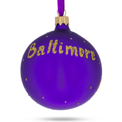 Baltimore, Maryland, USA Glass Christmas Ornament 3.25 Inches BestPysanky