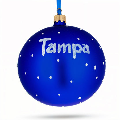 Tampa, Florida, USA Glass Ball Christmas Ornament 4 Inches