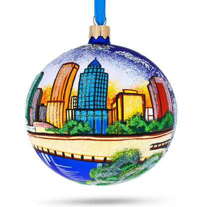 Tampa, Florida, USA Glass Ball Christmas Ornament 4 Inches