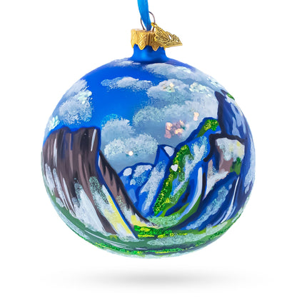 Yosemite National Park, Sierra Nevada California Glass Ball Christmas Ornament 4 Inches