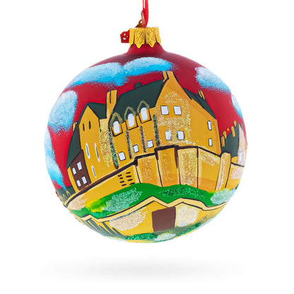 Edinburgh Castle, Scotland, UK Glass Ball Christmas Ornament 4 Inches