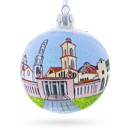Riverside, California Glass Ball Christmas Ornament 4 Inches