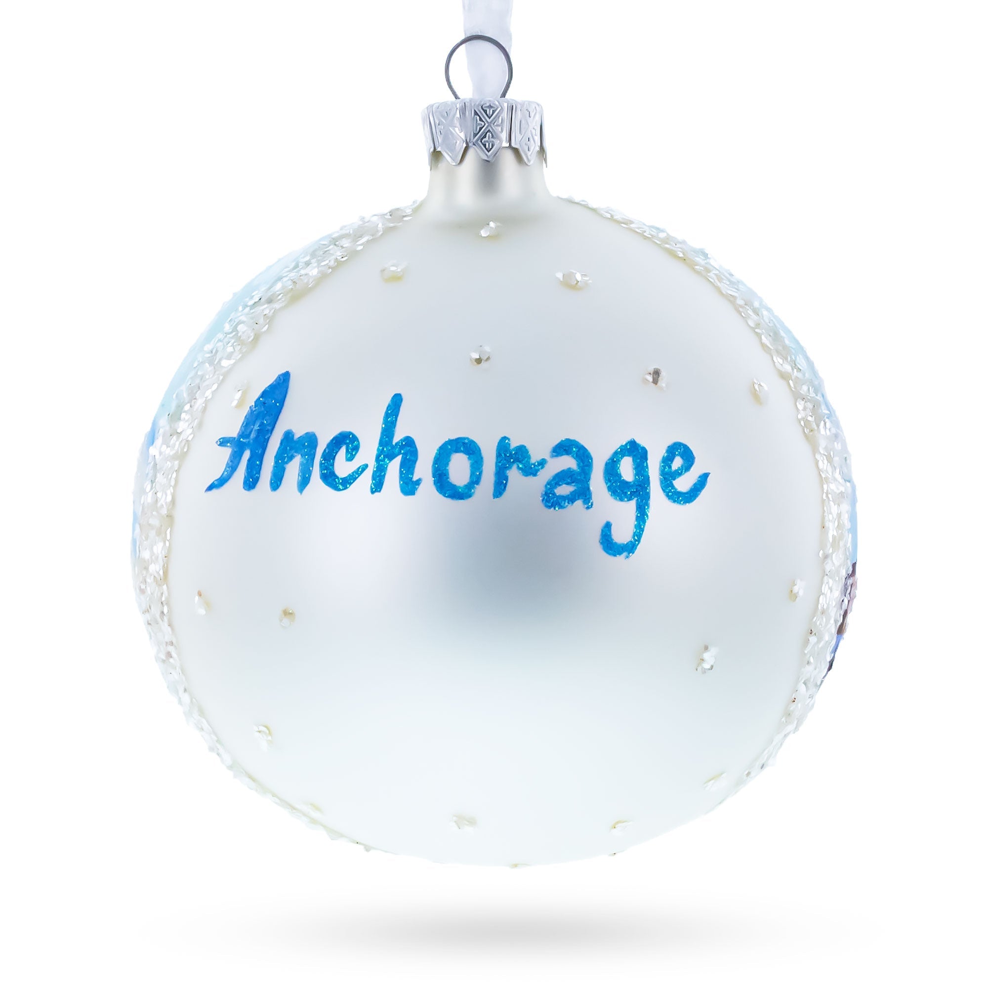Anchorage, Alaska Glass Ball Christmas Ornament 4 Inches BestPysanky