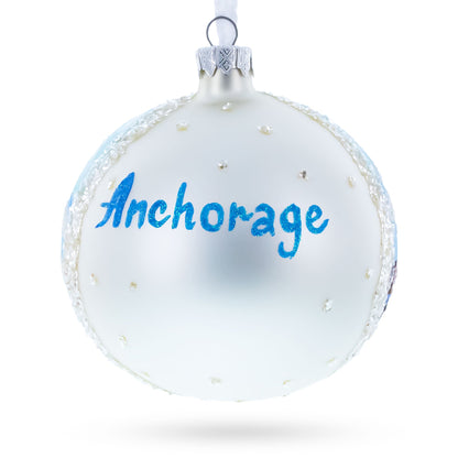 Anchorage, Alaska Glass Ball Christmas Ornament 4 Inches BestPysanky