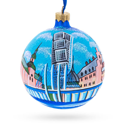Vadstena Castle, Stockholm, Sweden Glass Ball Christmas Ornament 4 Inches
