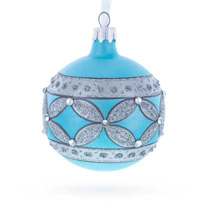 American Art Nouveau Cross with Diamonds Glass Ball Christmas Ornament 3.25 Inches BestPysanky