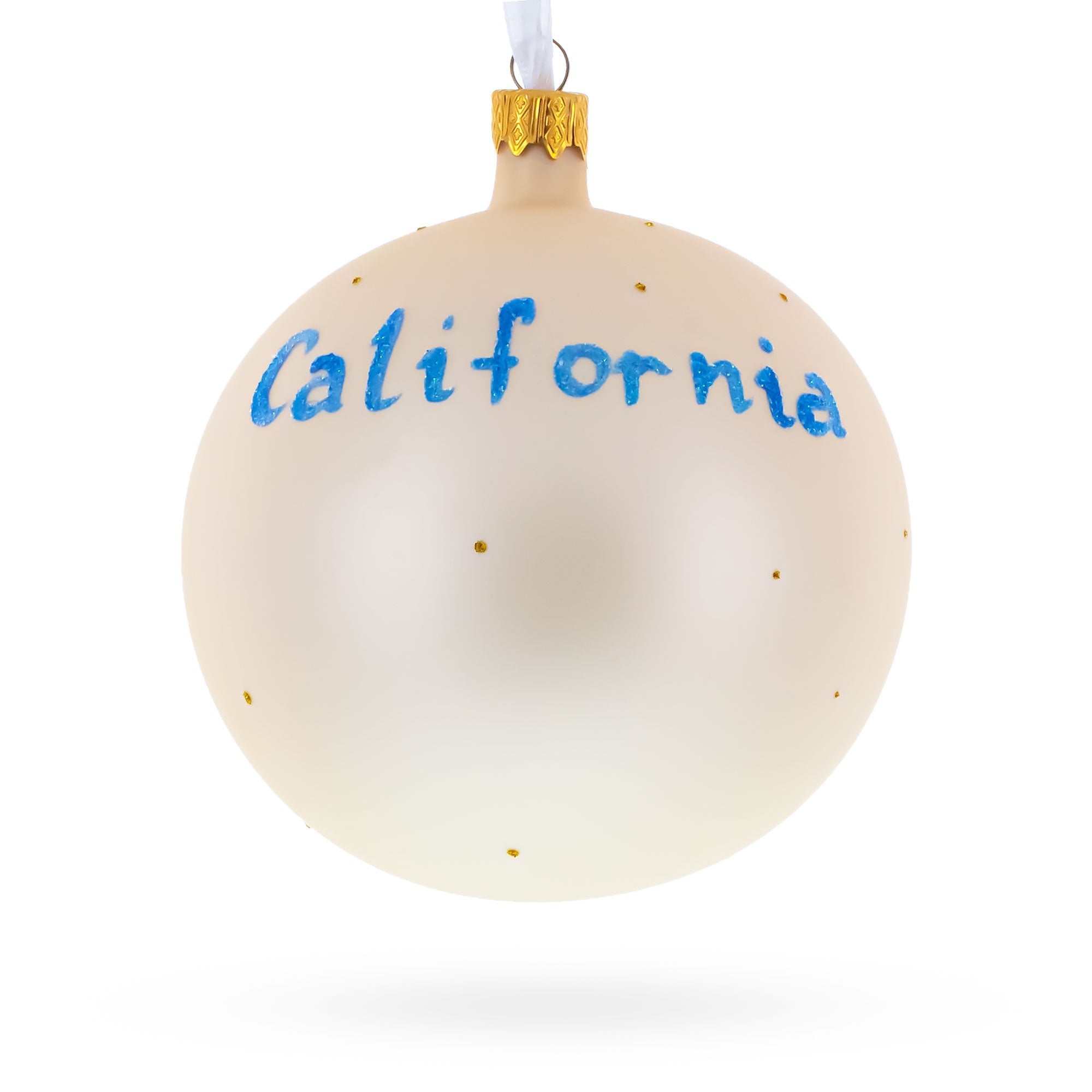 California State, USA Glass Ball Christmas Ornament 4 Inches