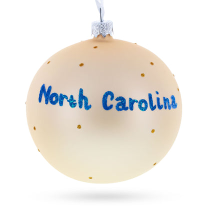 North Carolina State, USA Glass Ball Christmas Ornament 4 Inches