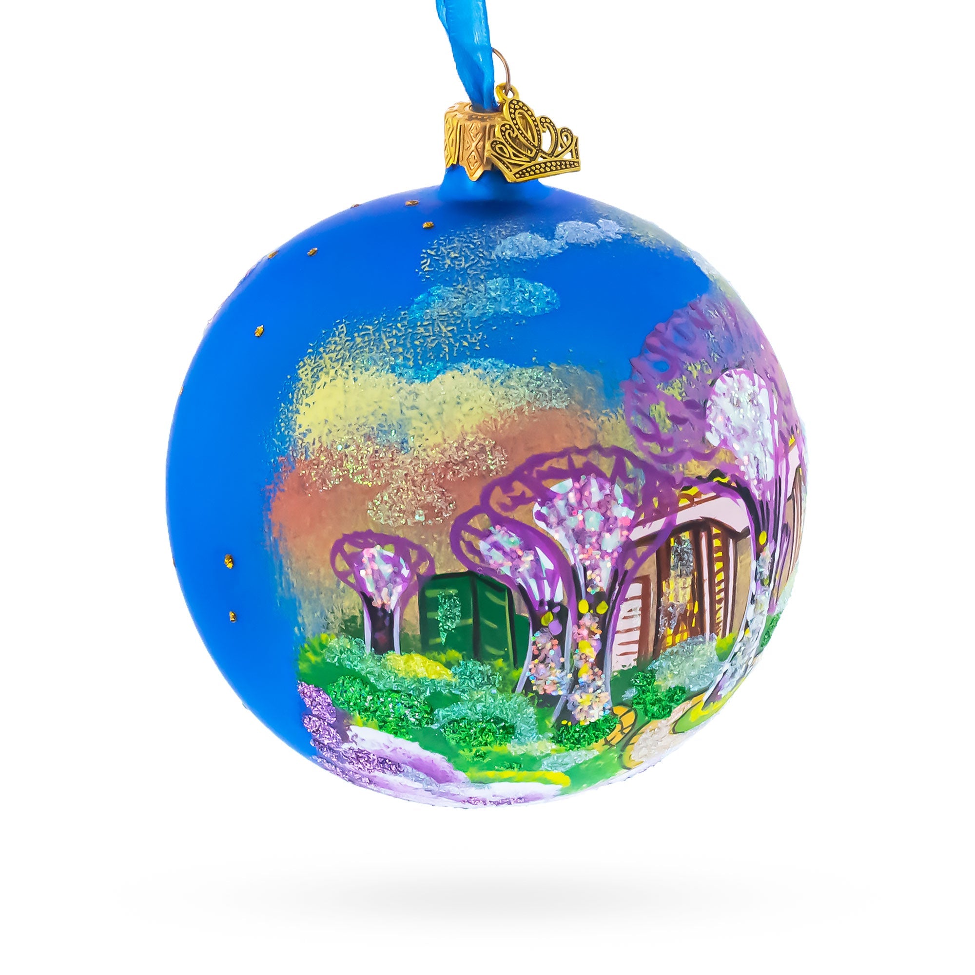 Botanic Gardens, Singapore Glass Ball Christmas Ornament 4 Inches BestPysanky