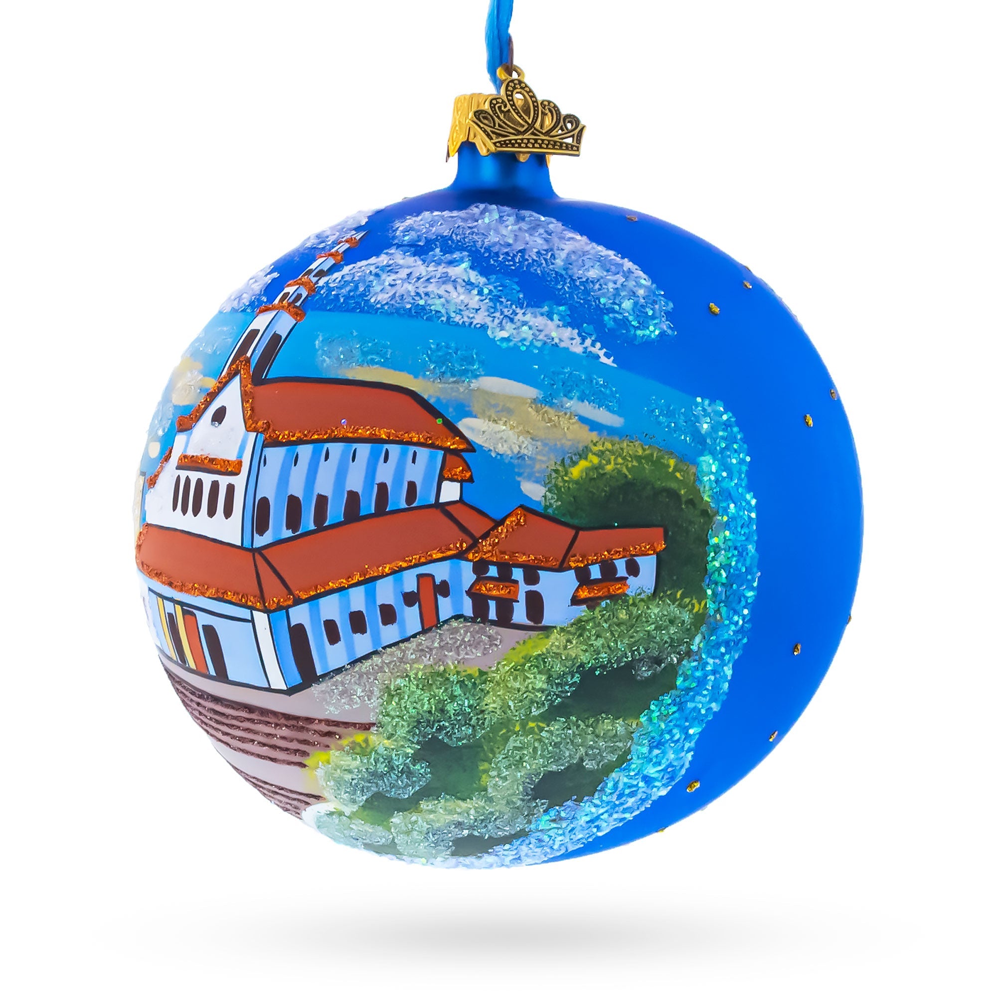 Mount Monserrate, Bogota, Colombia Glass Ball Christmas Ornament 4 Inches BestPysanky