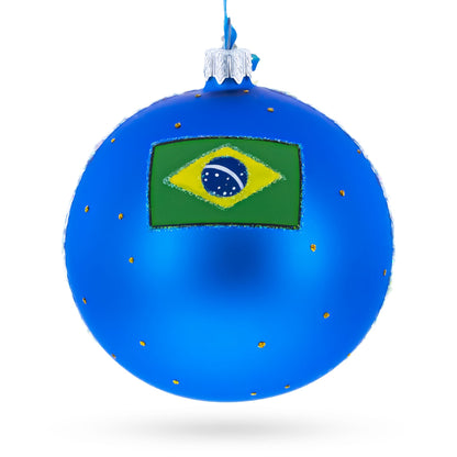 Corcovado Christ the Redeemer, Rio de Janeiro, Brazil Glass Christmas Ornament 4 Inches BestPysanky