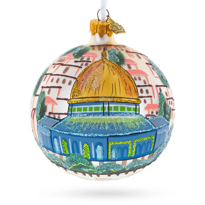 Western Wall, Temple Mount, Jerusalem, Israel Glass Ball Christmas Ornament 4 Inches