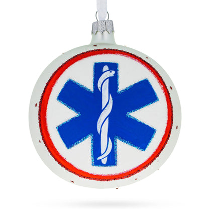 Paramedic Emergency First Responders Glass Ball Christmas Ornament 4 Inches