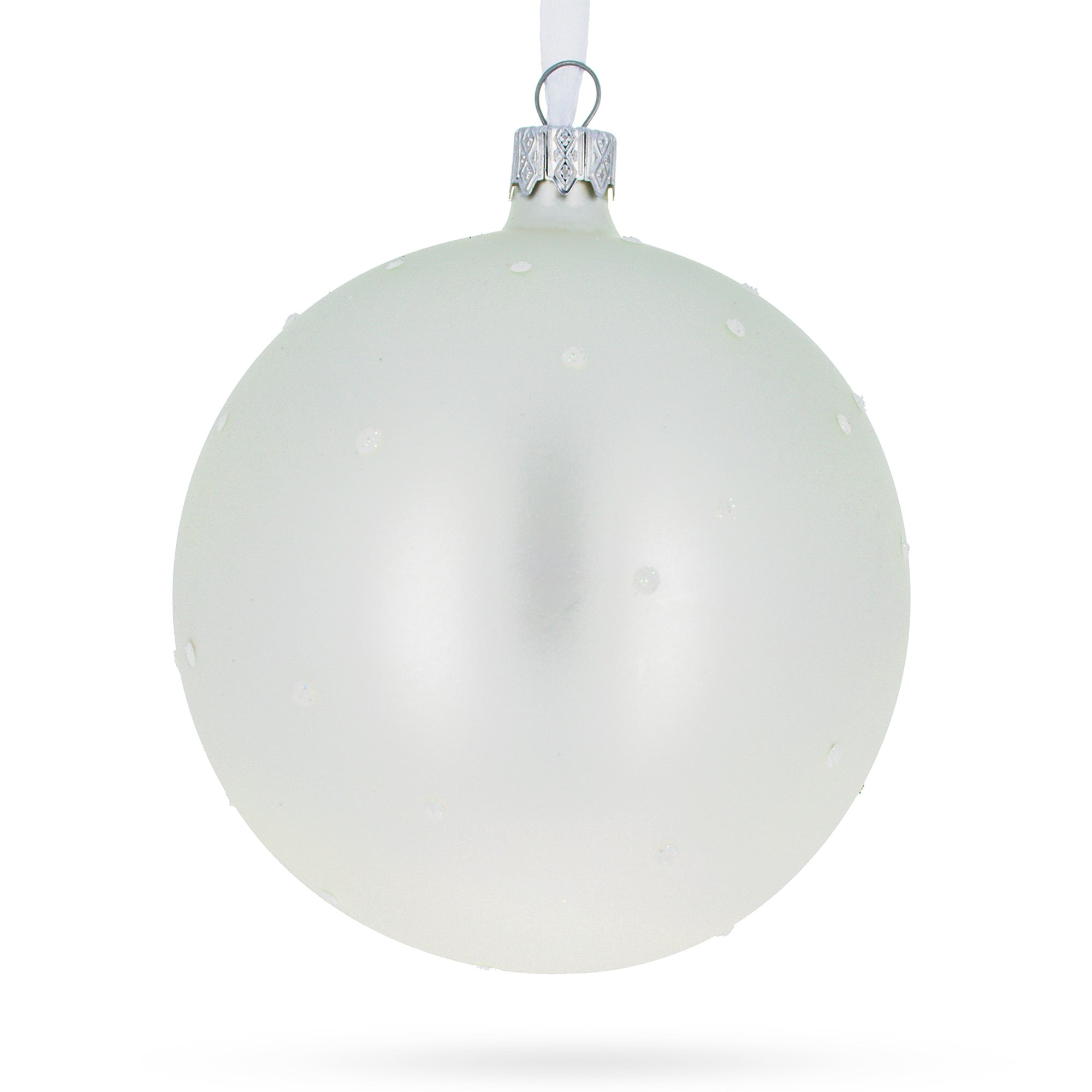 Snowmen Celebrating 'Our First Christmas' Glass Ball Christmas Ornament 4 Inches BestPysanky