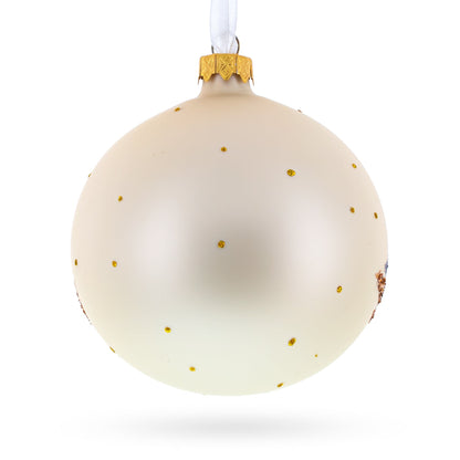 Ferret Glass Ball Christmas Ornament 4 Inches