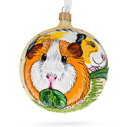 Guinea Pigs Glass Ball Christmas Ornament 4 Inches BestPysanky
