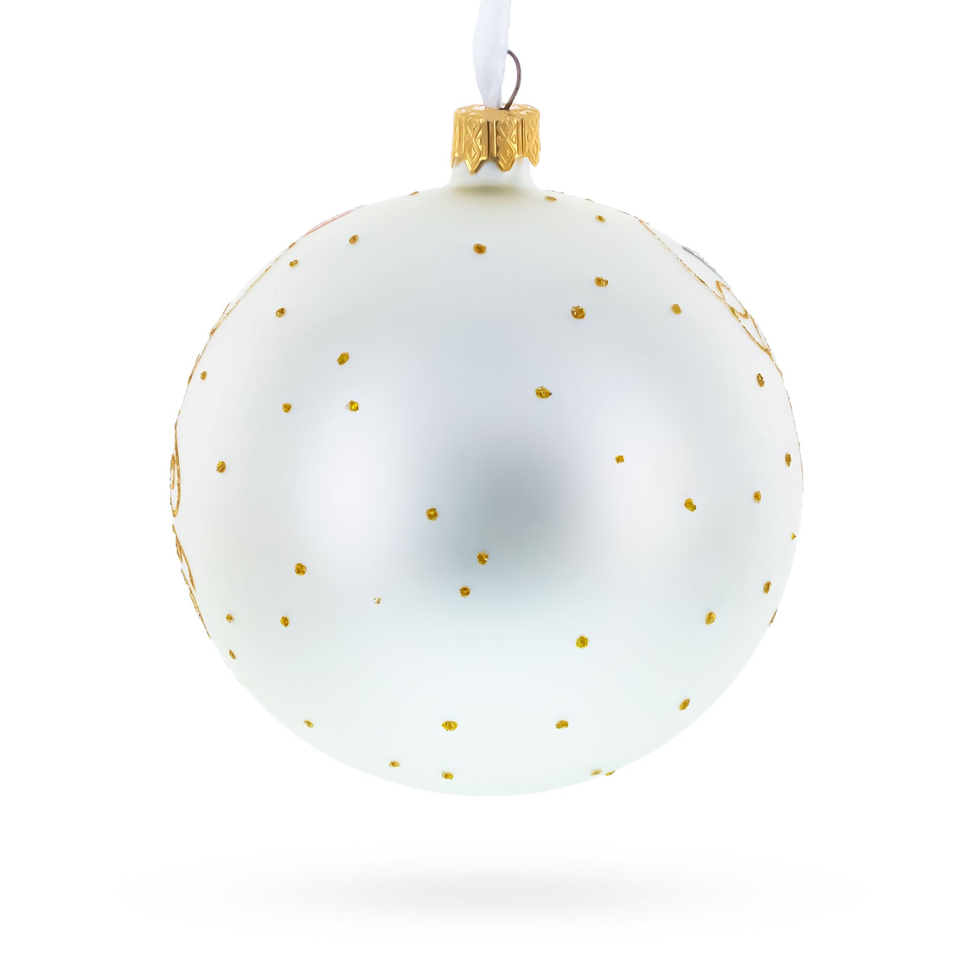 Turkey in Hat Thanksgiving Glass Ball Christmas Ornaments 4 Inches