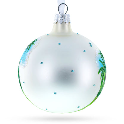 Baby Dinosaurs Glass Ball Christmas Ornament 3.25 Inches