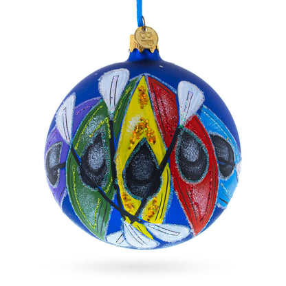 Colorful Kayaks Glass Ball Christmas Ornament 4 Inches BestPysanky