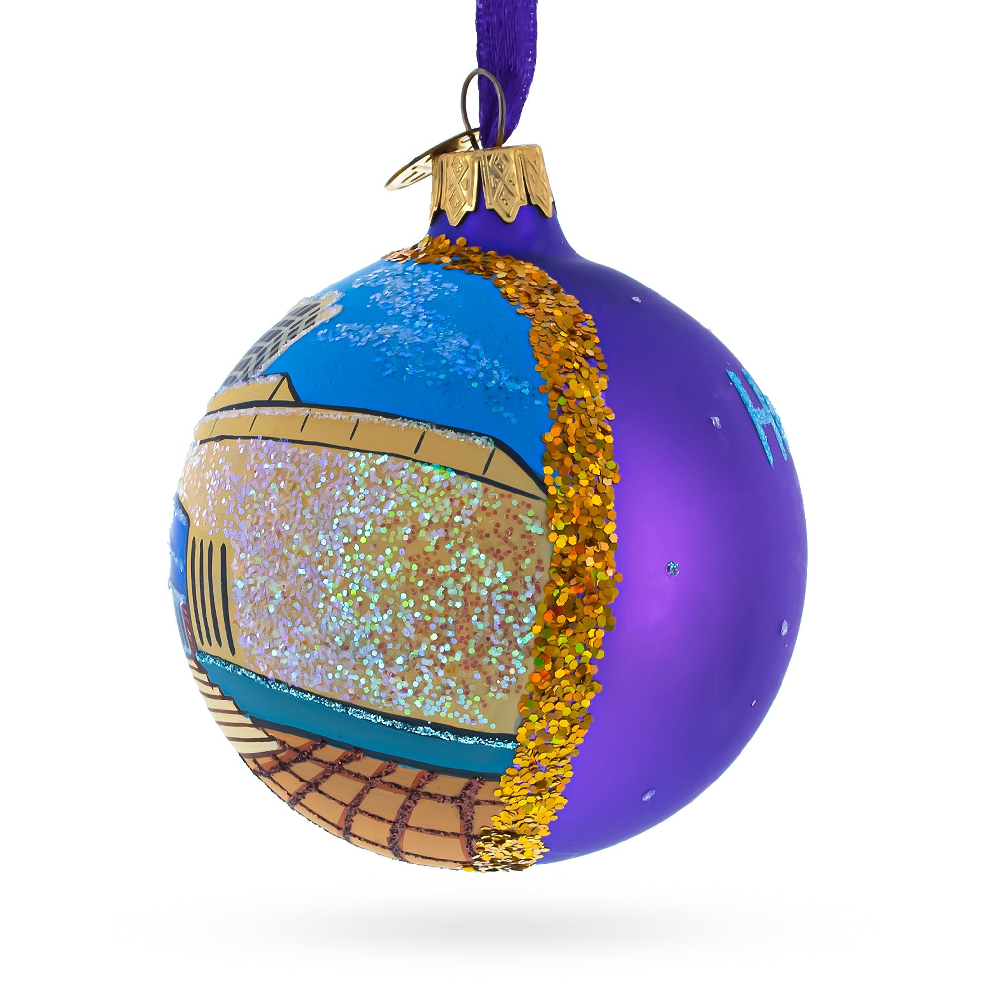 Museum of Natural Science in Houston, Texas Glass Ball Christmas Ornament 3.25 Inches