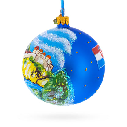 The Walls of Dubrovnik, Croatia Glass Ball Christmas Ornament 4 Inches
