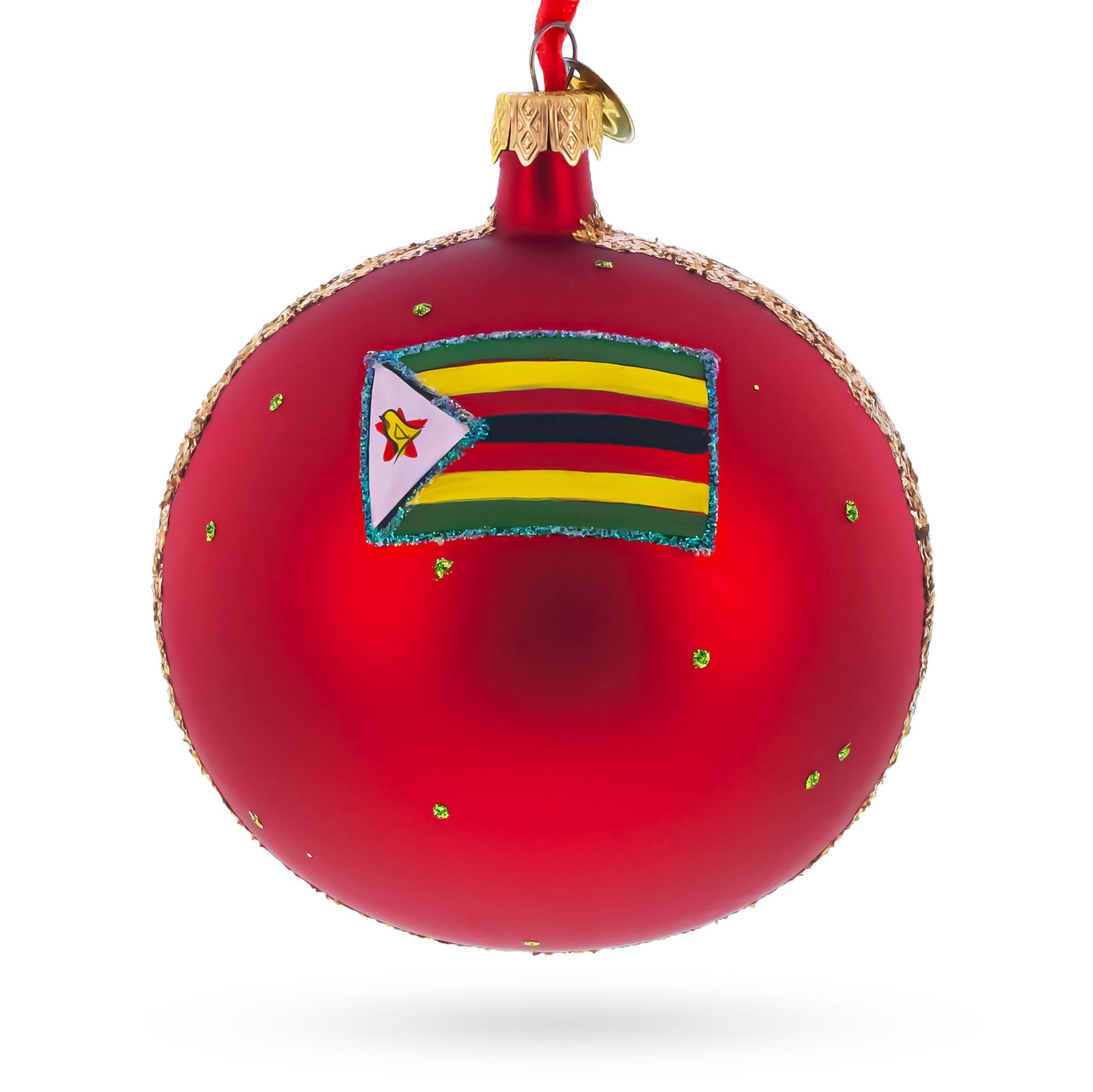 Victoria Falls, Republic of Zimbabwe Glass Ball Christmas Ornament 4 Inches