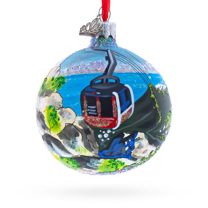 Table Mountain Aerial Cableway, Cape Town, South Africa Glass Ball Christmas Ornament 3.25 Inches BestPysanky