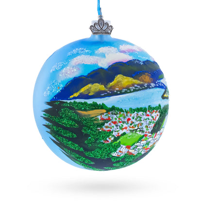 Queenstown, New Zealand Glass Ball Christmas Ornament 4 Inches