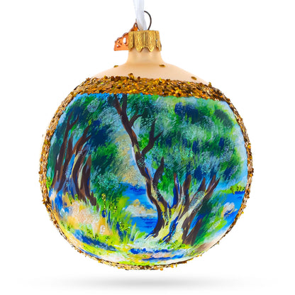 1883 Pierre-Auguste Renoir "Landscape on the Coast, near Menton" Glass Ball Christmas Ornament 4 Inches BestPysanky