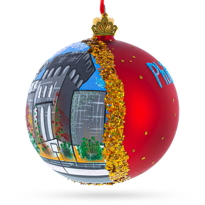 Eastern State Penitentiary History Museum, Philadelphia, Pennsylvania, USA Glass Ball Christmas Ornament 4 Inches