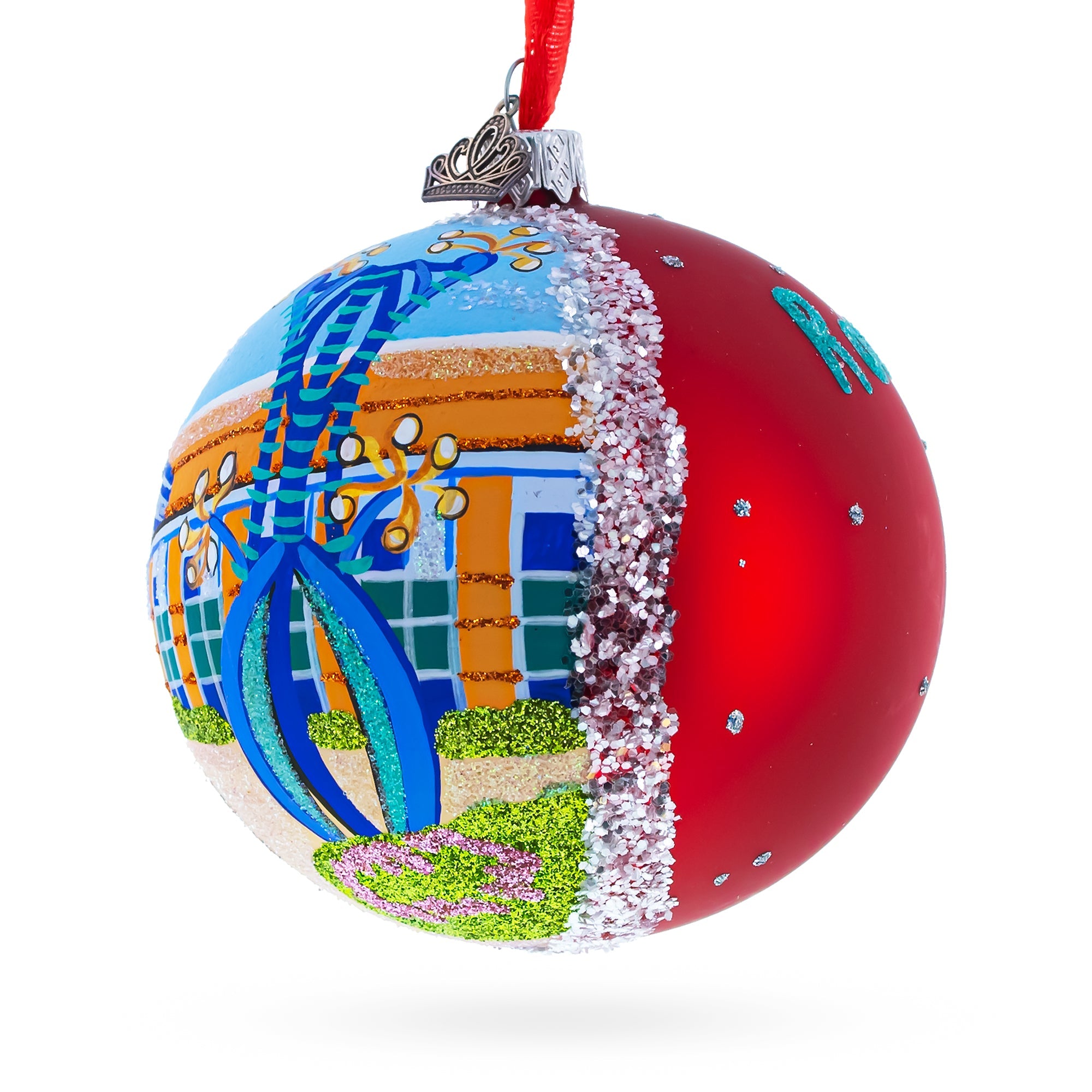 Discovery Center Museum, Rockford, Illinois, USA Glass Ball Christmas Ornament 4 Inches