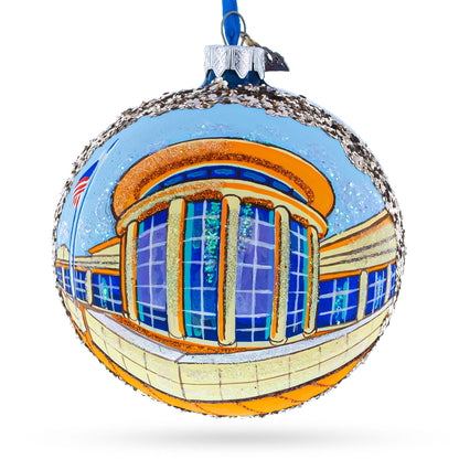 Abraham Lincoln Presidential Library and Museum, Springfield, Illinois, USA Glass Ball Christmas Ornament 4 Inches BestPysanky