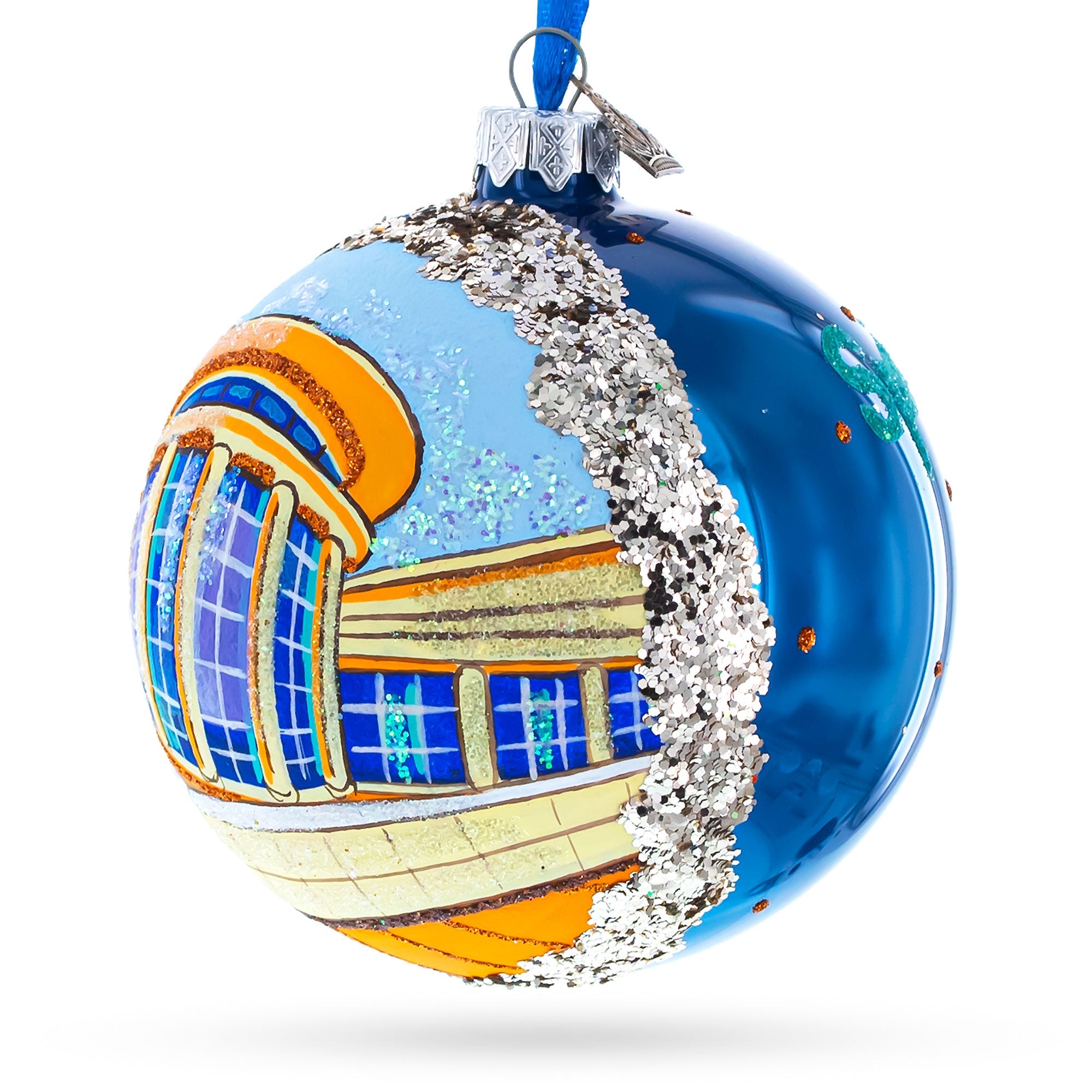 Abraham Lincoln Presidential Library and Museum, Springfield, Illinois, USA Glass Ball Christmas Ornament 4 Inches BestPysanky
