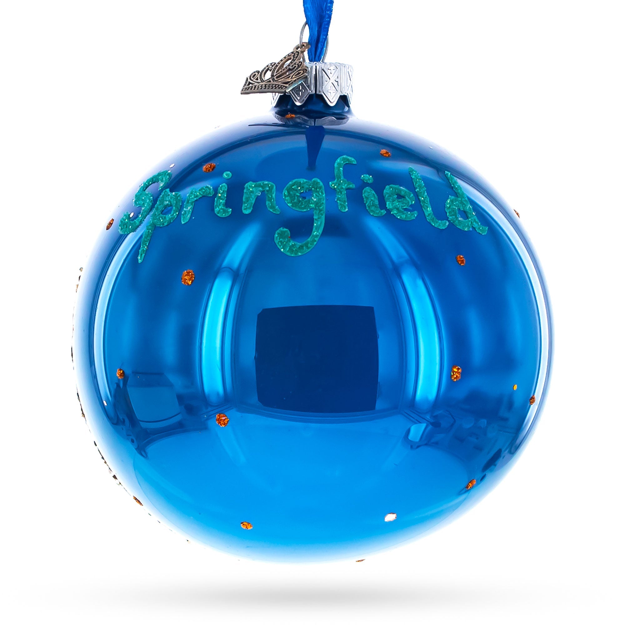 Abraham Lincoln Presidential Library and Museum, Springfield, Illinois, USA Glass Ball Christmas Ornament 4 Inches BestPysanky