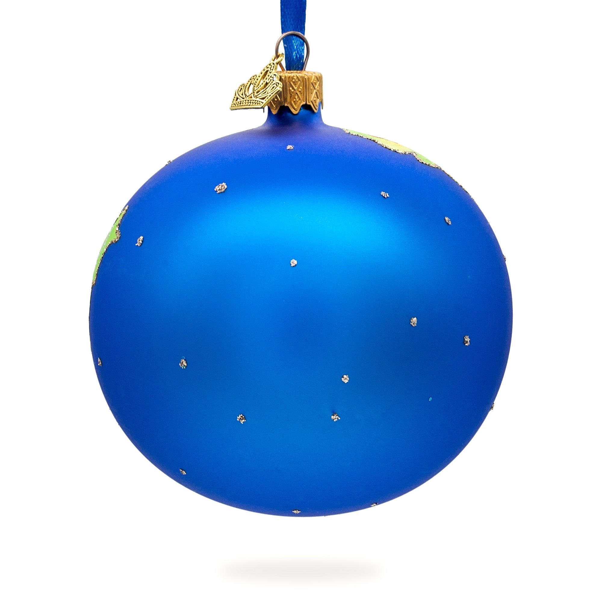 Travel to the USA Glass Ball Christmas Ornament 4 Inches