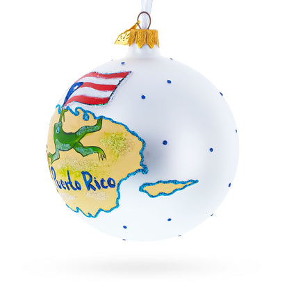 Travel to Puerto Rico, USA Glass Ball Christmas Ornament 4 Inches