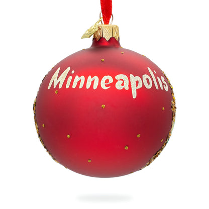 Institute of Art, Minneapolis, Minnesota, USA Glass Ball Christmas Ornament 3.25 Inches