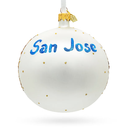 Winchester Mystery House, San Jose, California, USA Glass Ball Christmas Ornament 4 Inches