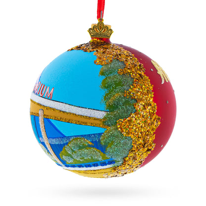 Georgia Aquarium, Atlanta, Georgia, USA Glass Ball Christmas Ornament 4 Inches