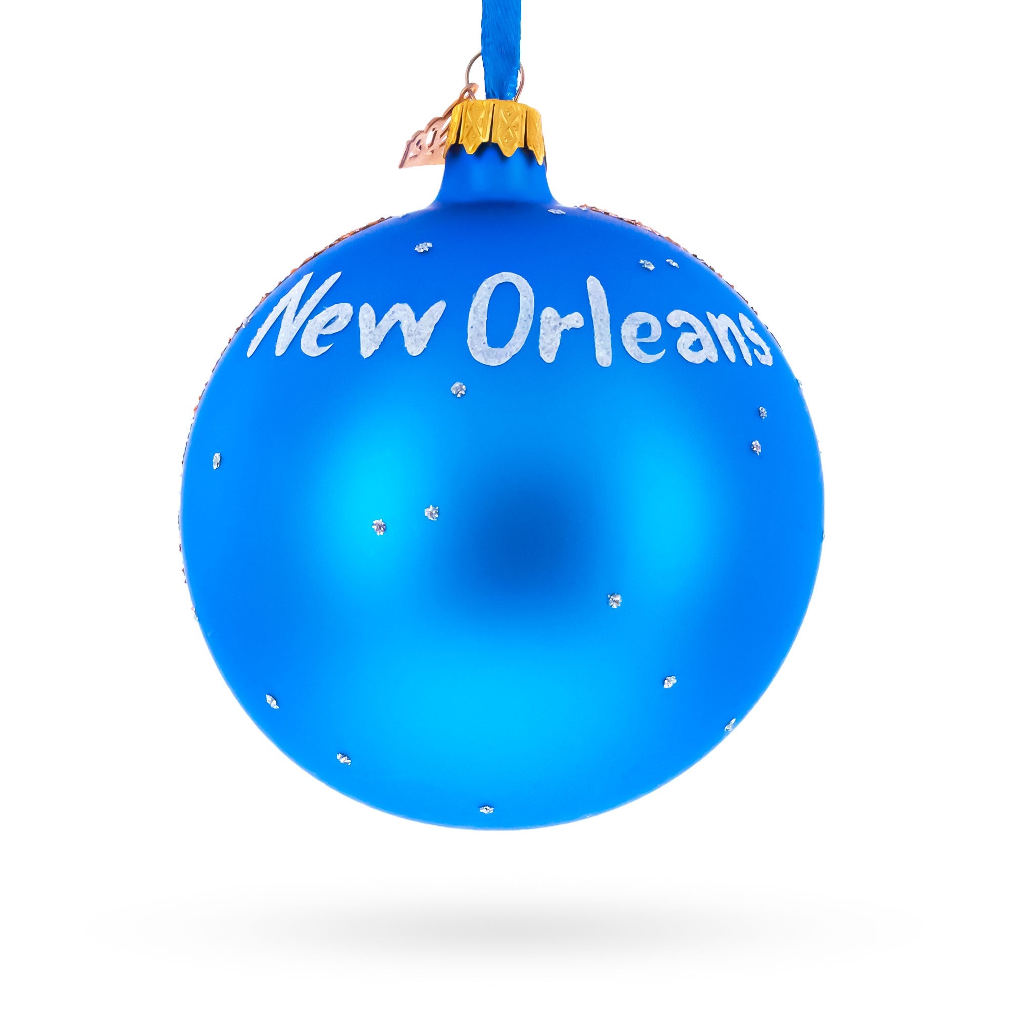 The National WWII Museum, New Orleans, Louisiana, USA Glass Ball Christmas Ornament 4 Inches