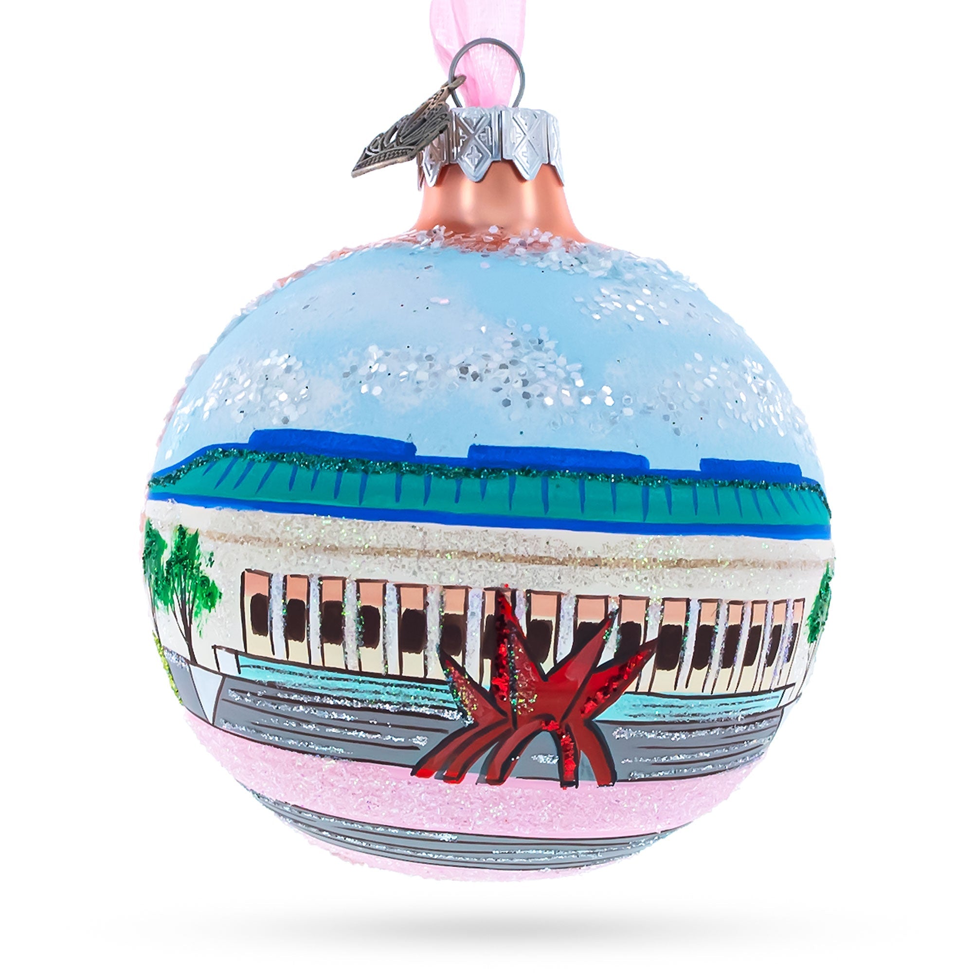 Toledo Museum of Art, Toledo, Ohio, USA Glass Ball Christmas Ornament 3.25 Inches