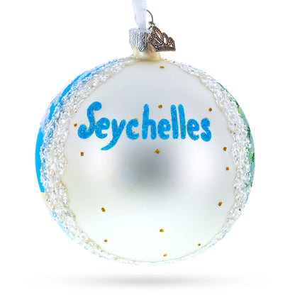 Seychelles on Indian Ocean Glass Ball Christmas Ornament 4 Inches BestPysanky