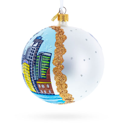 Sky Tower, Auckland, New Zealand Glass Ball Christmas Ornament 4 Inches