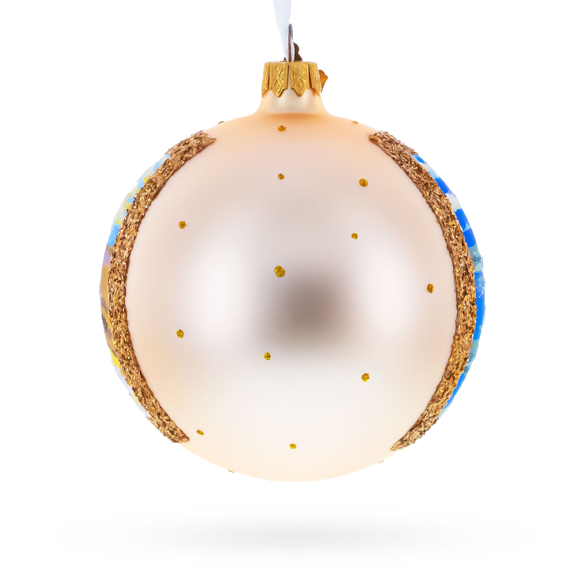 Sunset at the Ocean Painting Glass Ball Christmas Ornament 4 Inches BestPysanky