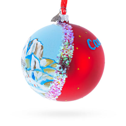 Courchevel Ski Resort, France Glass Ball Christmas Ornament 4 Inches