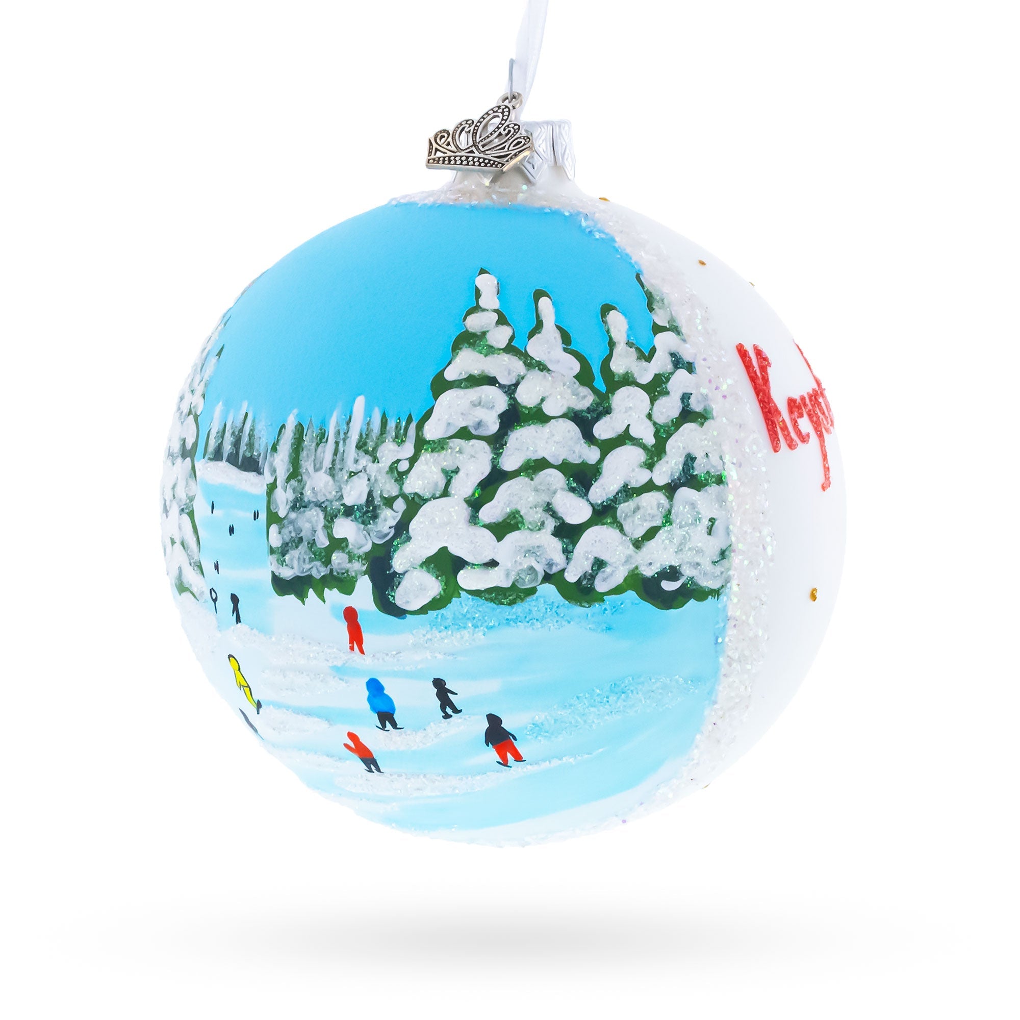 Keystone Ski Resort, Colorado, USA Glass Ball Christmas Ornament 4 Inches