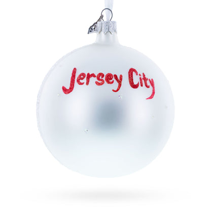 Liberty State Park, Jersey City, New Jersey, USA Glass Ball Christmas Ornament 4 Inches
