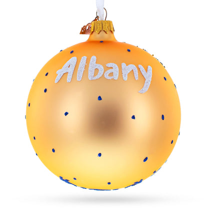 New York State Museum, Albany, New York, USA Glass Ball Christmas Ornament 4 Inches
