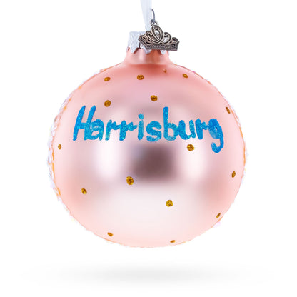Pennsylvania State Capitol, Harrisburg, Pennsylvania, USA Glass Ball Christmas Ornament 3.25 Inches